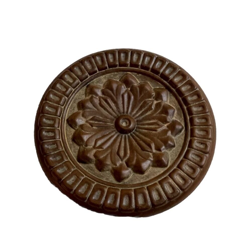 Southern Living Ceramic Medallion 6.5" Wall Plaque Trivet Brown Decor Kitchen